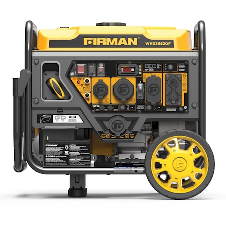 Firman Portable and Inverter Generator, Gasoline/Liquid Propane, 3,650 W/3,300 W Rated, 30/20/8.3/2.1/1 A WH03662OF